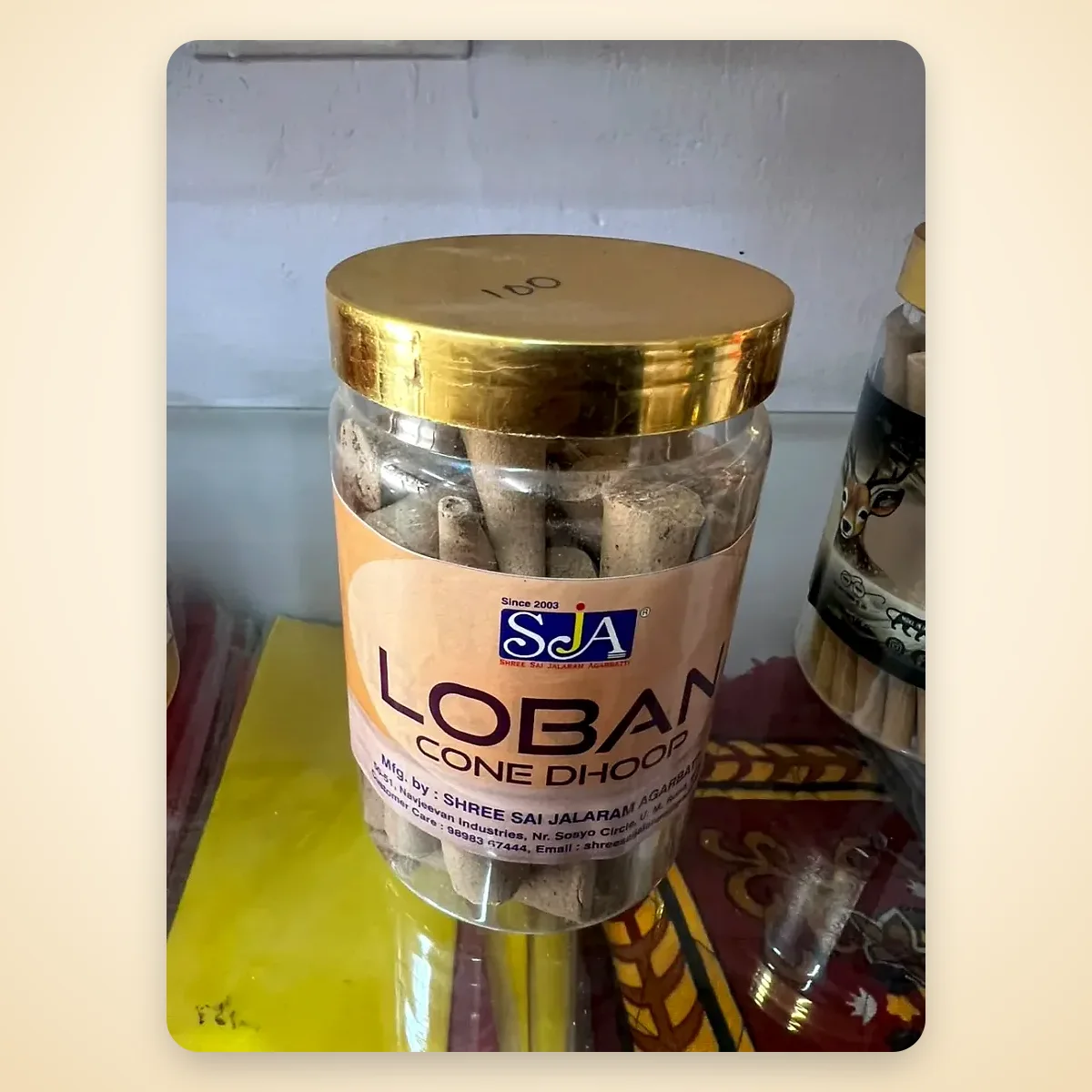 SJA Loban Cone Dhoop (Jar)